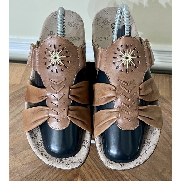 Taos Maiden Sandals Womens Sz 9m Leather Comfort Adjustable Slide Boho Hippie - Picture 2 of 9